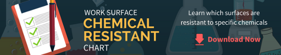 work surface chemical resistant chart