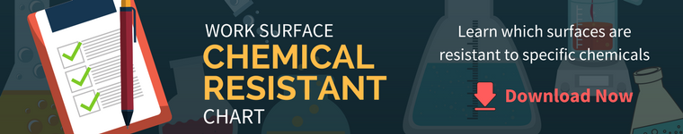 work surface chemical resistant chart