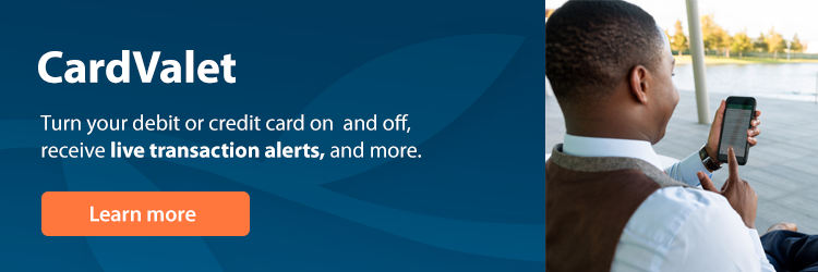 Cardvalet: Turn your debit or credit card on and off, receive live transaction alerts, and more