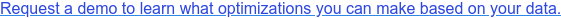 Request a demo to learn what optimizations you can make based on your data.