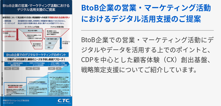 BtoB企業の営業・マーケティング活動におけるデジタル活用支援のご提案