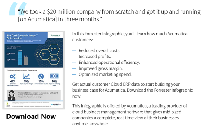 Total Economic Impact of Acumatica