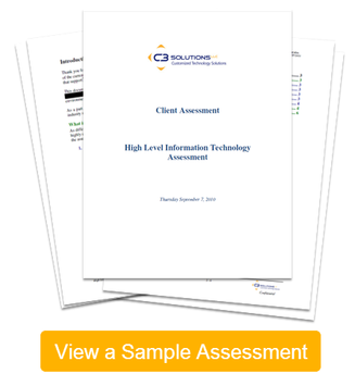 View a sample client IT assessment prepared by C3