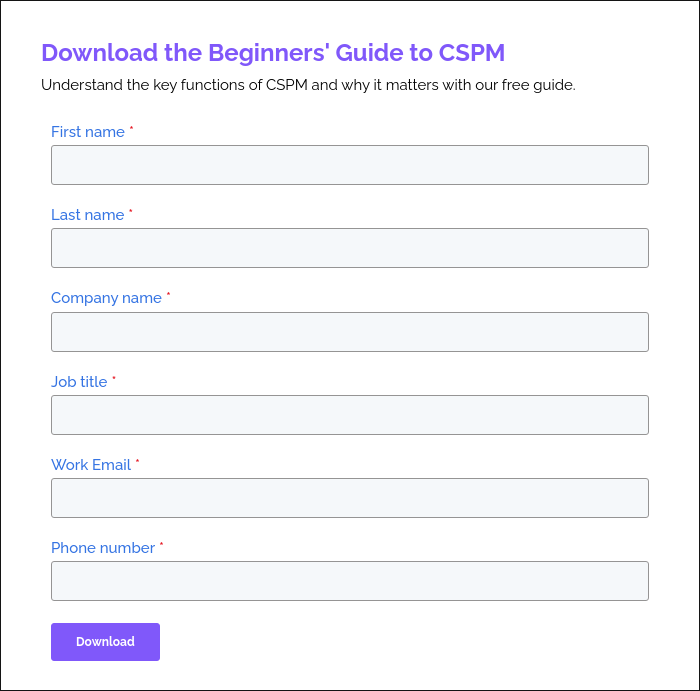 Download the Beginners' Guide to CSPM Understand the key functions of CSPM and why it matters with our free guide.&nbsp; &nbsp;