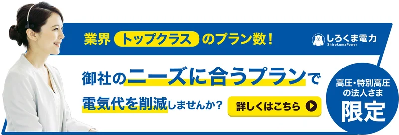しろくま電力の法人向けプランページ