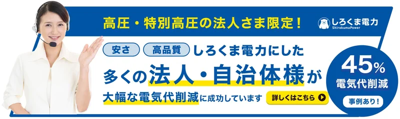 しろくま電力の法人向けプランページ