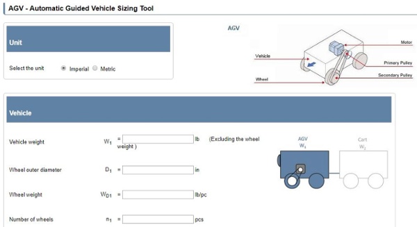 AGV Motor Sizing Tool