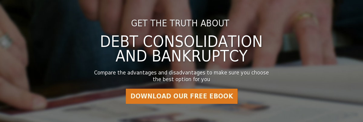 Get the truth about   debt consolidation and bankruptcy  Compare the advantages and disadvantages to make sure you choose the best  option for you Download our Free eBook