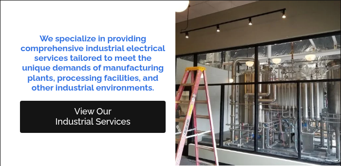 We specialize in providing comprehensive industrial electrical services tailored to meet the unique demands of manufacturing plants, processing facilities, and other industrial environments. &nbsp;