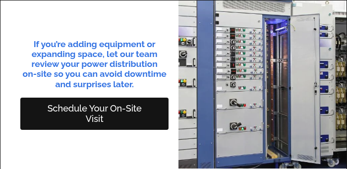 If you’re adding equipment or expanding space, let our team review your power distribution on‑site so you can avoid downtime and surprises later. &nbsp;