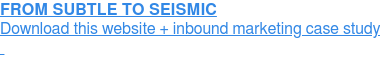 FROM SUBTLE TO SEISMIC  Download this website + inbound marketing case study  