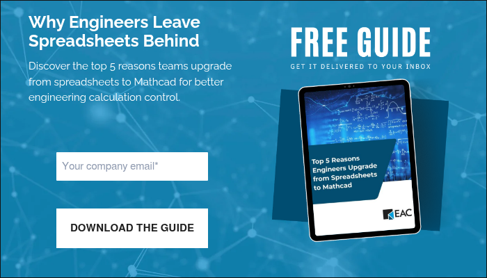 Why Engineers Leave Spreadsheets Behind &nbsp; Discover the top 5 reasons teams upgrade from spreadsheets to Mathcad for better engineering calculation control. &nbsp;