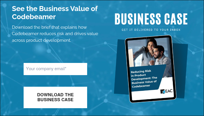 See the Business Value of Codebeamer &nbsp; Download the brief that explains how Codebeamer reduces risk and drives value across product development. &nbsp;