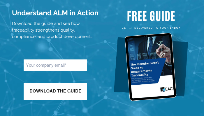 Understand ALM in Action &nbsp; Download the guide and see how traceability strengthens quality, compliance, and product development. &nbsp;