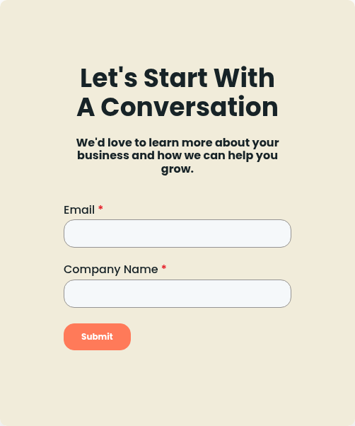 Let's Start With A Conversation