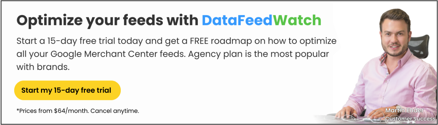 Fix your feed errors with DataFeedWatch – Start 15-day free trial