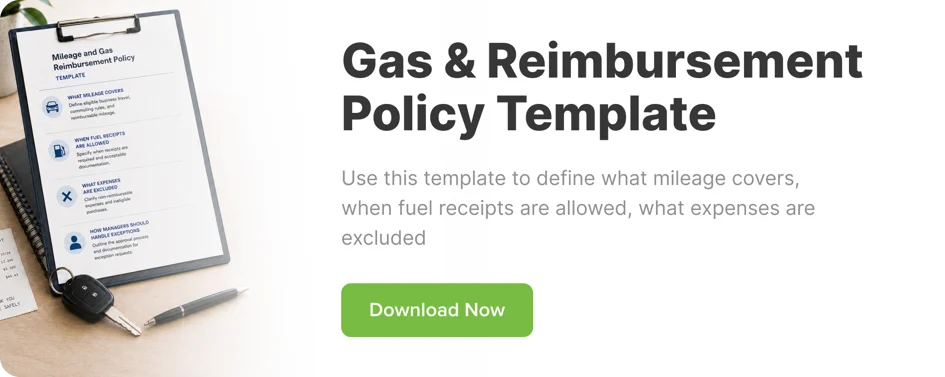 Gas and Reimbursement Policy Template