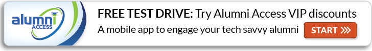 Free Test Drive: Try Alumni Access VIP discount to engage alumni