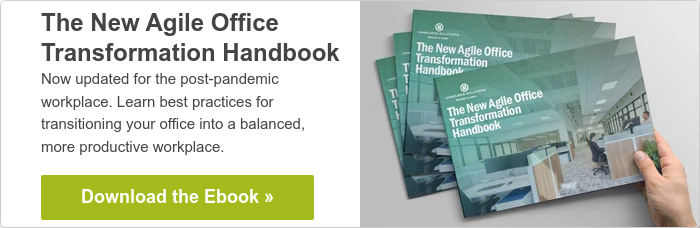The New Agile Office Transformation Handbook Now updated for the post-pandemic workplace. Learn best practices for transitioning your office into a balanced, more productive workplace.  