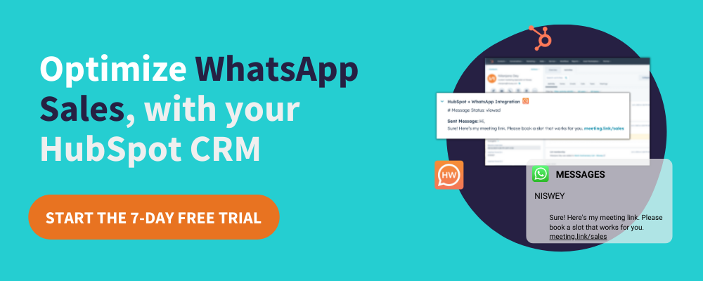 hubspot+whatsapp integration