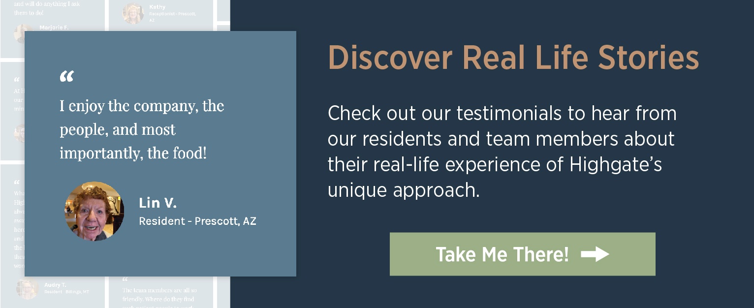 Highgate Senior Living Testimonials