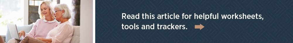 Read this article for helpful worksheets, tools and trackers