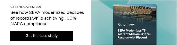 GET THE CASE STUDY See how SEPA modernized decades of records while achieving 100% NARA compliance. &nbsp;