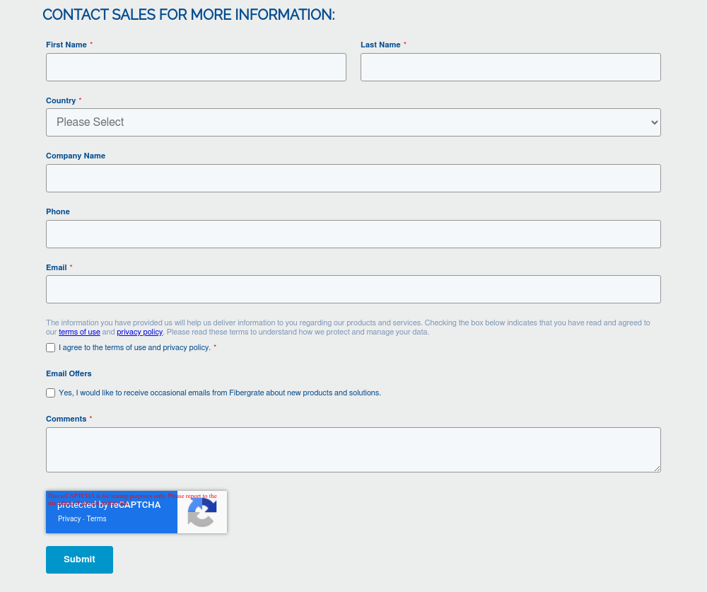 CONTACT SALES FOR MORE INFORMATION: 