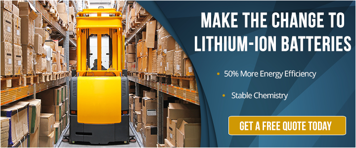 lithium-ion forklift battery for narrow aisle forklift