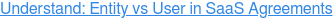 Understand: Entity vs User in SaaS Agreements