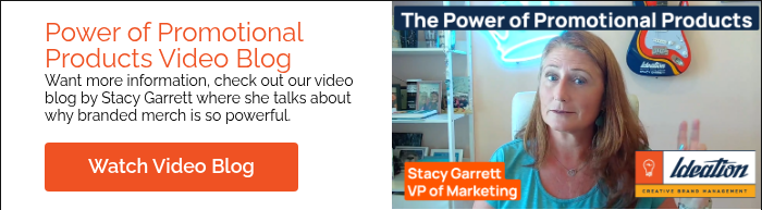 Power of Promotional Products Video Blog Want more information, check out our video blog by Stacy Garrett where she talks about why branded merch is so powerful.  