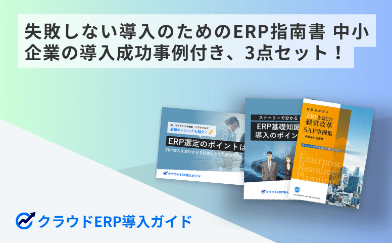 失敗しない導入のためのERP指南書 中小企業の導入成功事例付き、3点セット！
