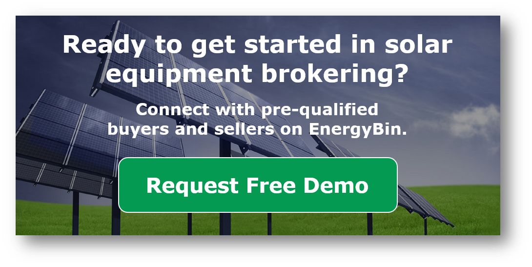 Get started in solar equipment brokering_EnergyBin demo request