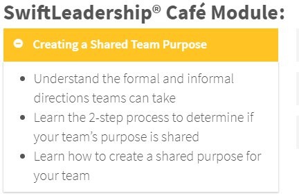 creating a shared team purpose