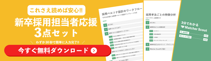 「新卒採用担当者応援3点セット」の資料イメージ
