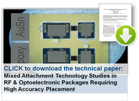 optoelectronic, rf packages, mixed attachment, high accuracy placement