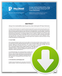 Energy and Eco-Sustainability Using Pressure-less Silver Sintering for RF Power Electronics