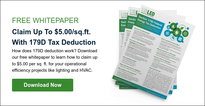 FREE WHITEPAPER Claim Up To $5.00/sq.ft. With 179D Tax Deduction How does 179D deduction work? Download our free whitepaper to learn how to claim up to $5.00 per sq. ft. for your operational efficiency projects like lighting and HVAC.  