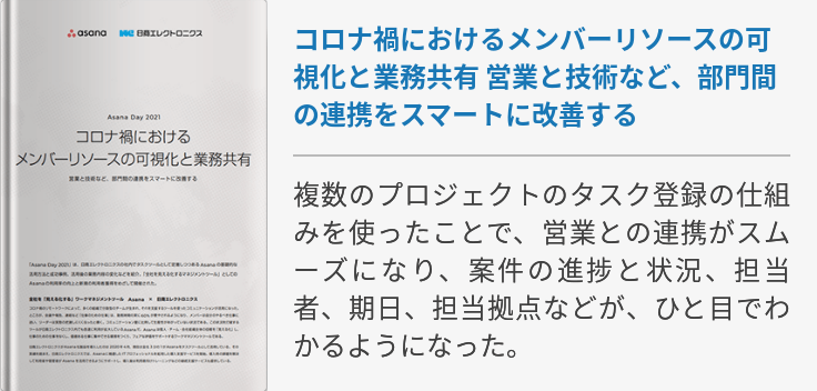 コロナ禍におけるメンバーリソースの可視化と業務共有 営業と技術など、部門間の連携をスマートに改善する