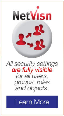 All security settings are fully visible for all users, groups, roles, and objects in Netvisn - learn more