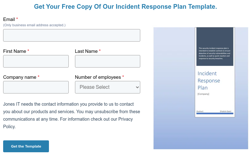 Get Your Free Copy Of Our Incident Response Plan Template.