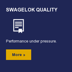Swagelok Quality  Performance under pressure.  More »